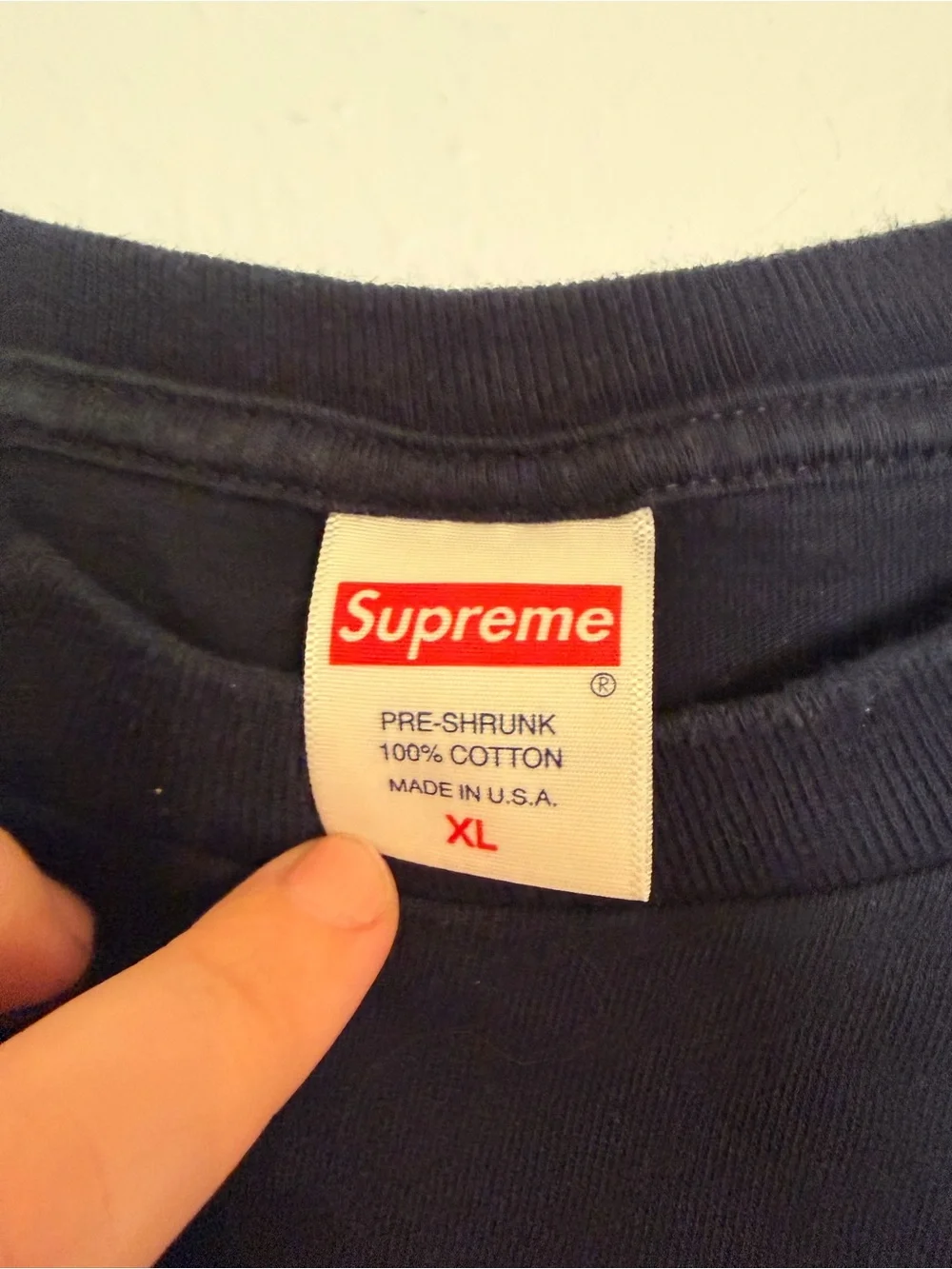Supreme Black Tee with Red Graphic Cavalry Print
